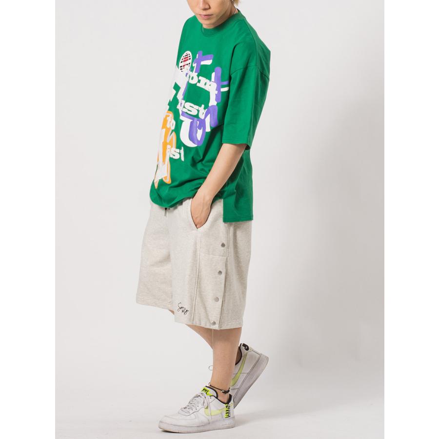 裏毛サイドスナップジムショーツ メンズ ショートパンツ ワイドパンツ ビッグシルエット ストリート系 韓国ファッション 韓国系 RE730 セブンサーティー | RE730 | 10