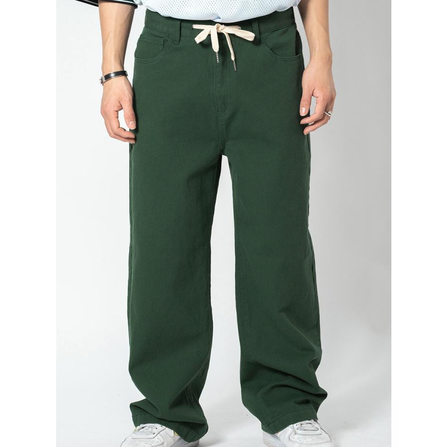 ワイドストレートカラーパンツ メンズ ワイドパンツ ビッグシルエット オーバーサイズ ストリート系 韓国ファッション 韓国系 RE730 セブンサーティー | RE730 | 20