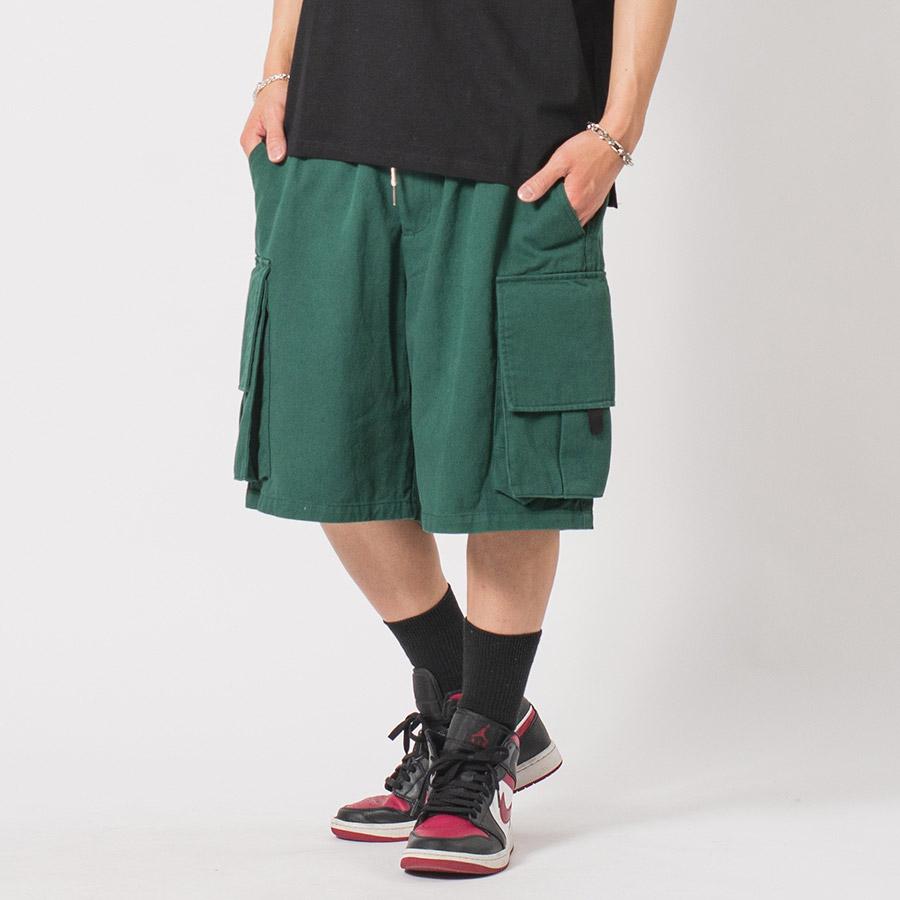 カーゴカラーショートパンツ メンズ ワイドパンツ ビッグシルエット オーバーサイズ ストリート系 韓国ファッション 韓国系 RE730 セブンサーティー | RE730 | 07