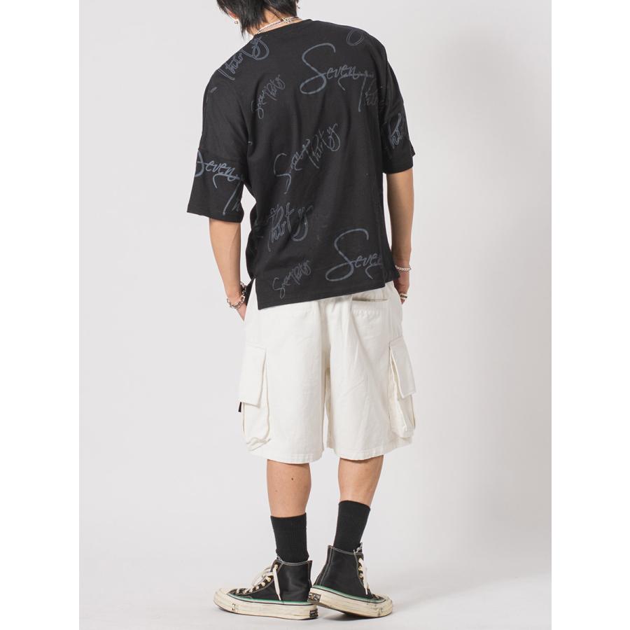 カーゴカラーショートパンツ メンズ ワイドパンツ ビッグシルエット オーバーサイズ ストリート系 韓国ファッション 韓国系 RE730 セブンサーティー | RE730 | 12