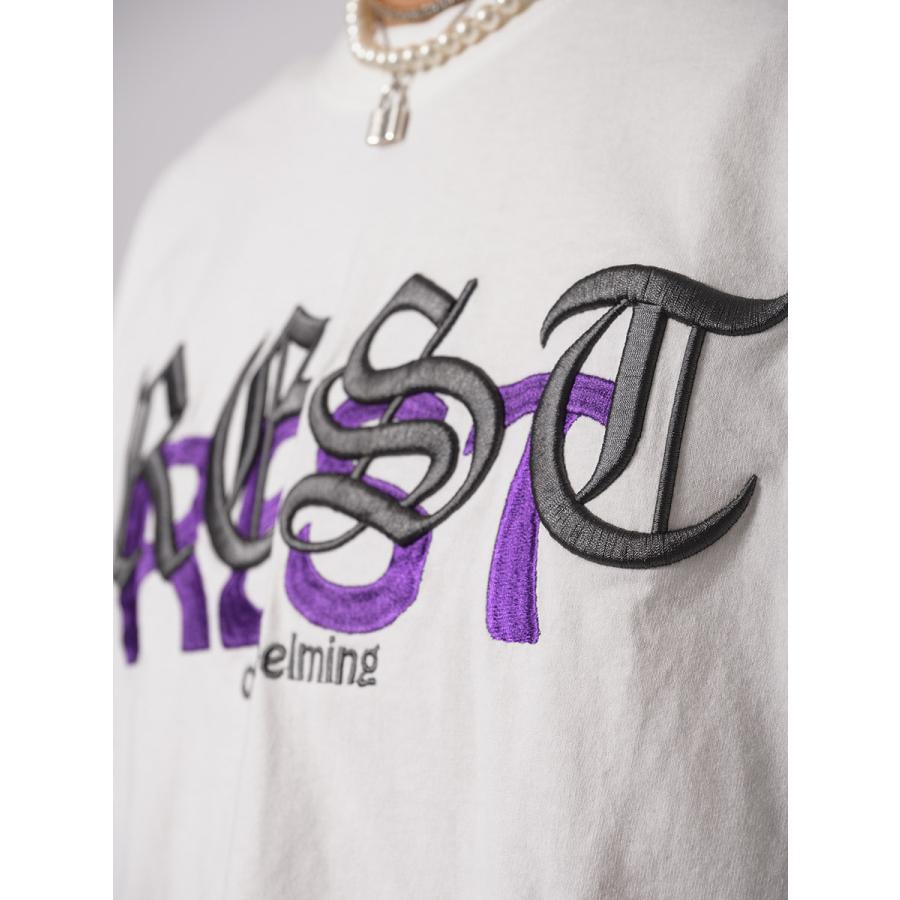 天竺刺繍ロングスリーブTシャツ メンズ ビッグシルエット オーバーサイズ ストリート系 韓国ファッション 韓国系 RE730 セブンサーティー | RE730 | 20