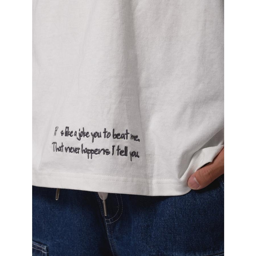 天竺刺繍ロングスリーブTシャツ メンズ ビッグシルエット オーバーサイズ ストリート系 韓国ファッション 韓国系 RE730 セブンサーティー | RE730 | 21