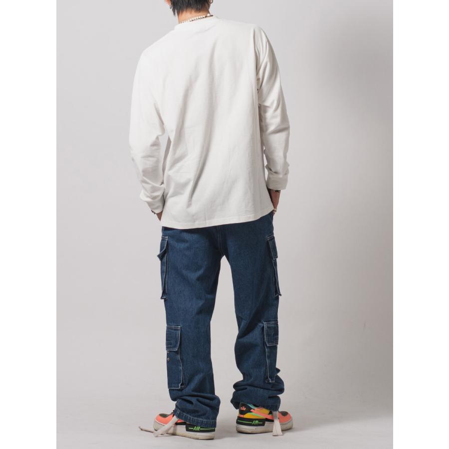 天竺刺繍ロングスリーブTシャツ メンズ ビッグシルエット オーバーサイズ ストリート系 韓国ファッション 韓国系 RE730 セブンサーティー | RE730 | 09