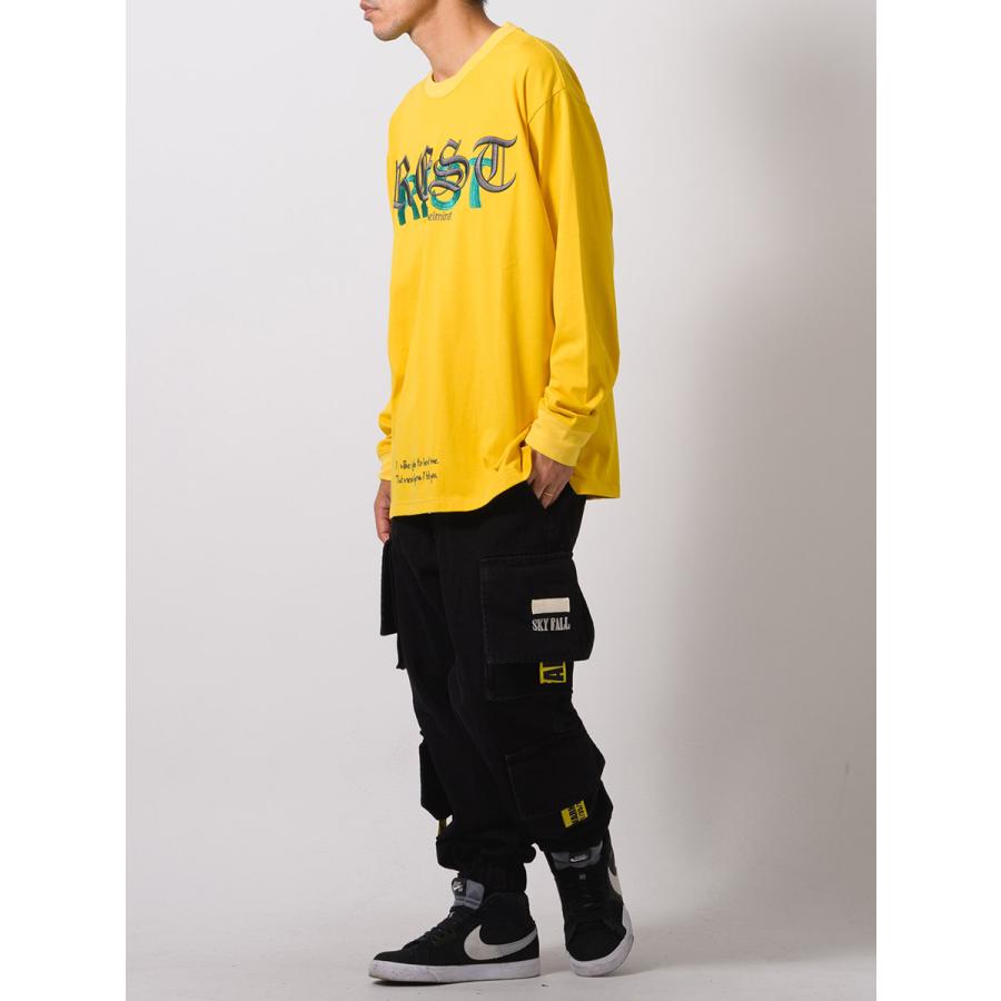 天竺刺繍ロングスリーブTシャツ メンズ ビッグシルエット オーバーサイズ ストリート系 韓国ファッション 韓国系 RE730 セブンサーティー | RE730 | 12