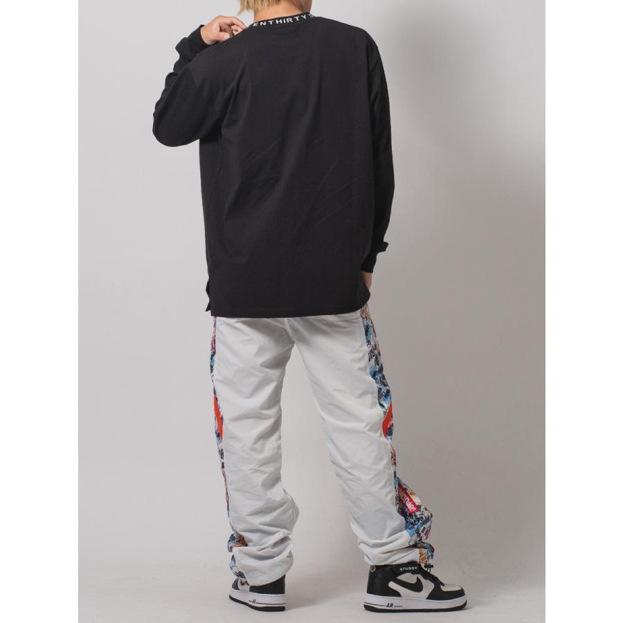 ロゴリブロングスリーブTシャツ メンズ ビッグシルエット オーバーサイズ ストリート系 韓国ファッション 韓国系 RE730 セブンサーティー | RE730 | 18