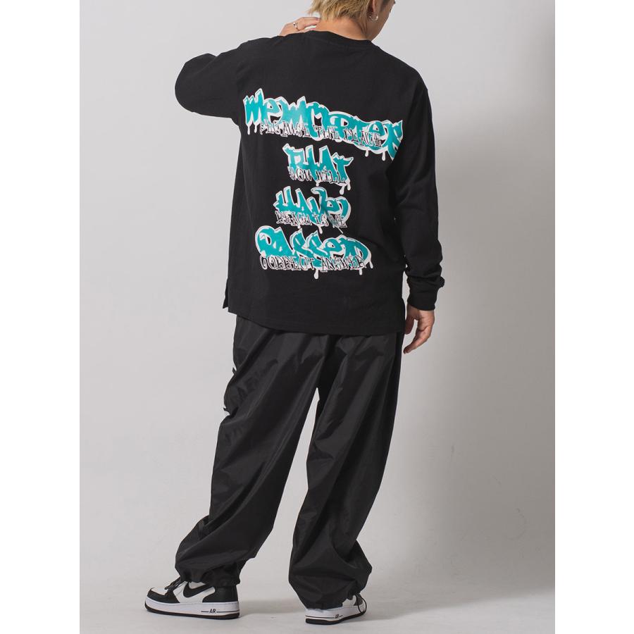 グラフィティロゴロングスリーブTシャツ メンズ ビッグシルエット オーバーサイズ ストリート系 韓国ファッション 韓国系 RE730 セブンサーティー | RE730 | 17