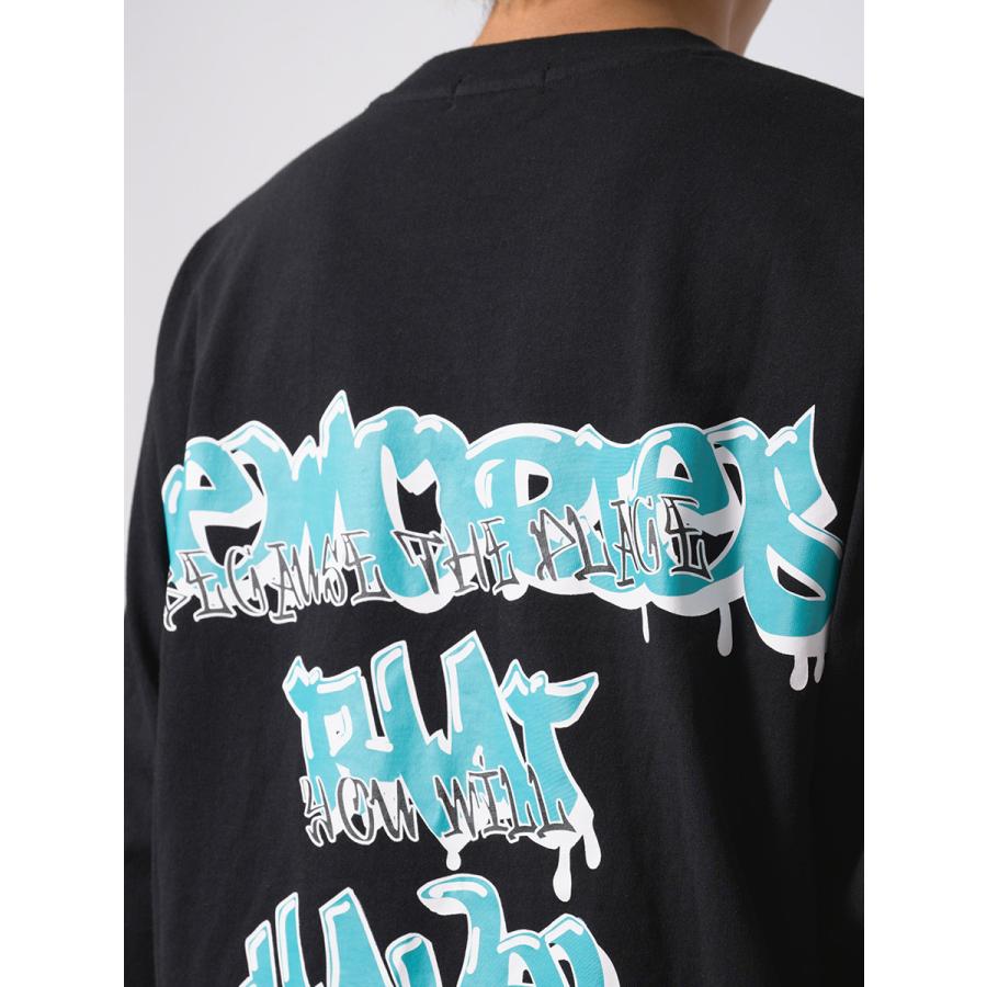 RE730 グラフィティロゴロングスリーブTシャツ メンズ ビッグ