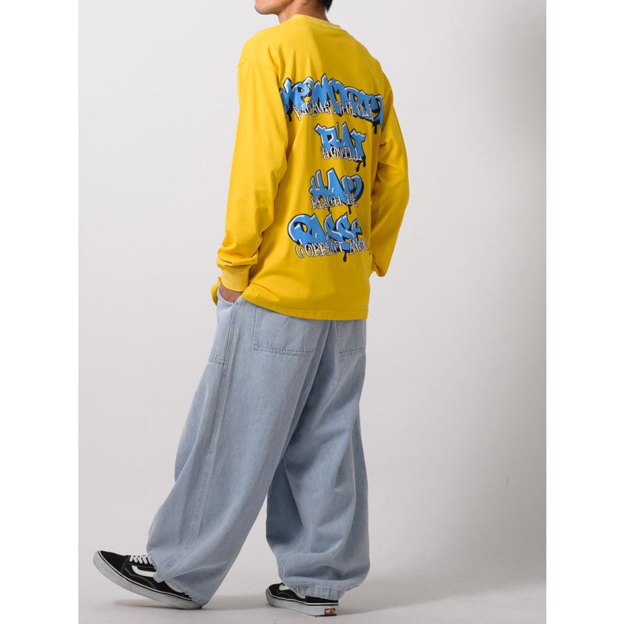 グラフィティロゴロングスリーブTシャツ メンズ ビッグシルエット オーバーサイズ ストリート系 韓国ファッション 韓国系 RE730 セブンサーティー | RE730 | 12