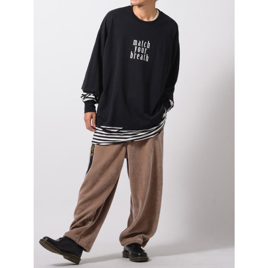 フェイクレイヤードロングスリーブTシャツ メンズ ビッグシルエット オーバーサイズ ストリート系 韓国ファッション 韓国系 RE730 セブンサーティー | RE730 | 10