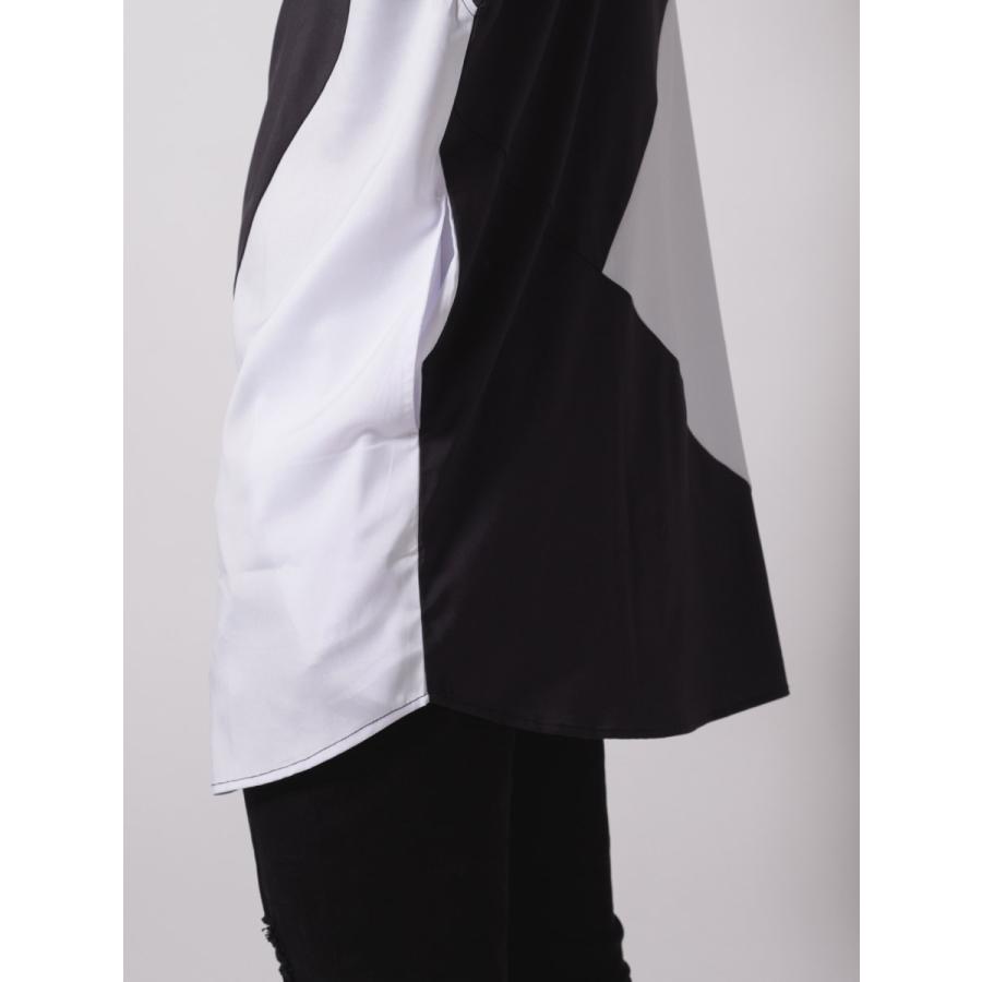 テープデザインドルマンシャツ メンズ ビッグシルエット オーバーサイズ ストリート系 韓国ファッション 韓国系 RE730 セブンサーティー | RE730 | 20