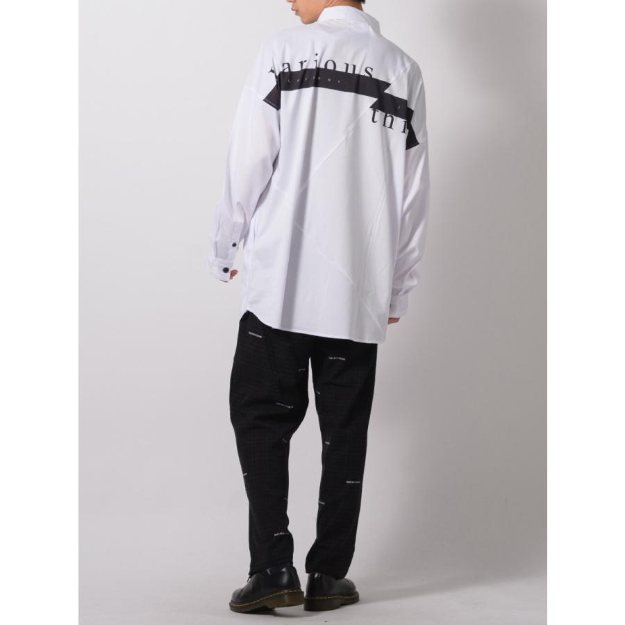 テープデザインドルマンシャツ メンズ ビッグシルエット オーバーサイズ ストリート系 韓国ファッション 韓国系 RE730 セブンサーティー | RE730 | 10