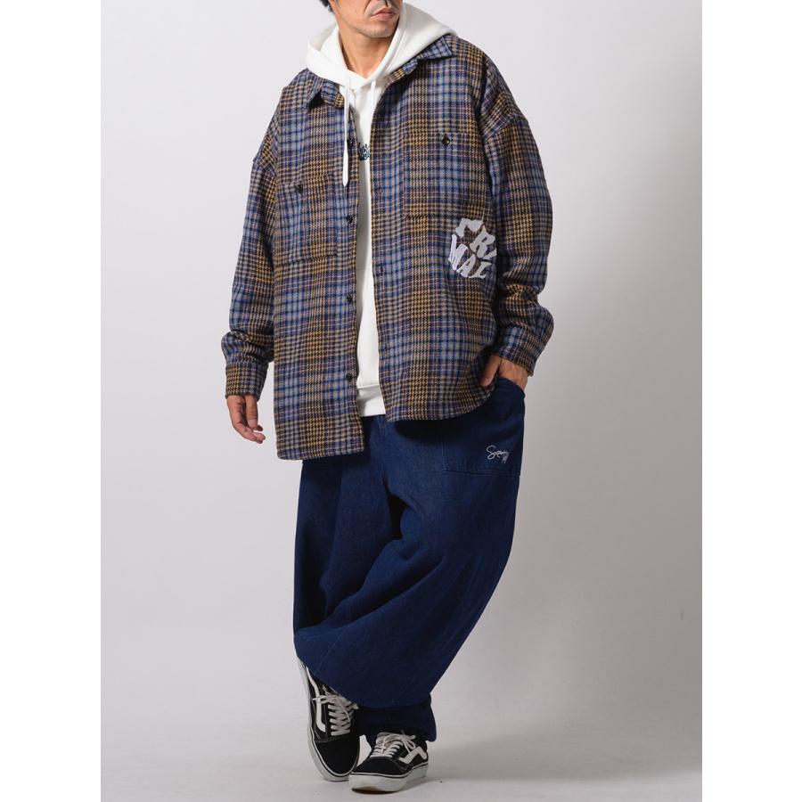 チェックCPOジャケット メンズ ビッグシルエット オーバーサイズ ストリート系 韓国ファッション 韓国系 RE730 セブンサーティー | RE730 | 15