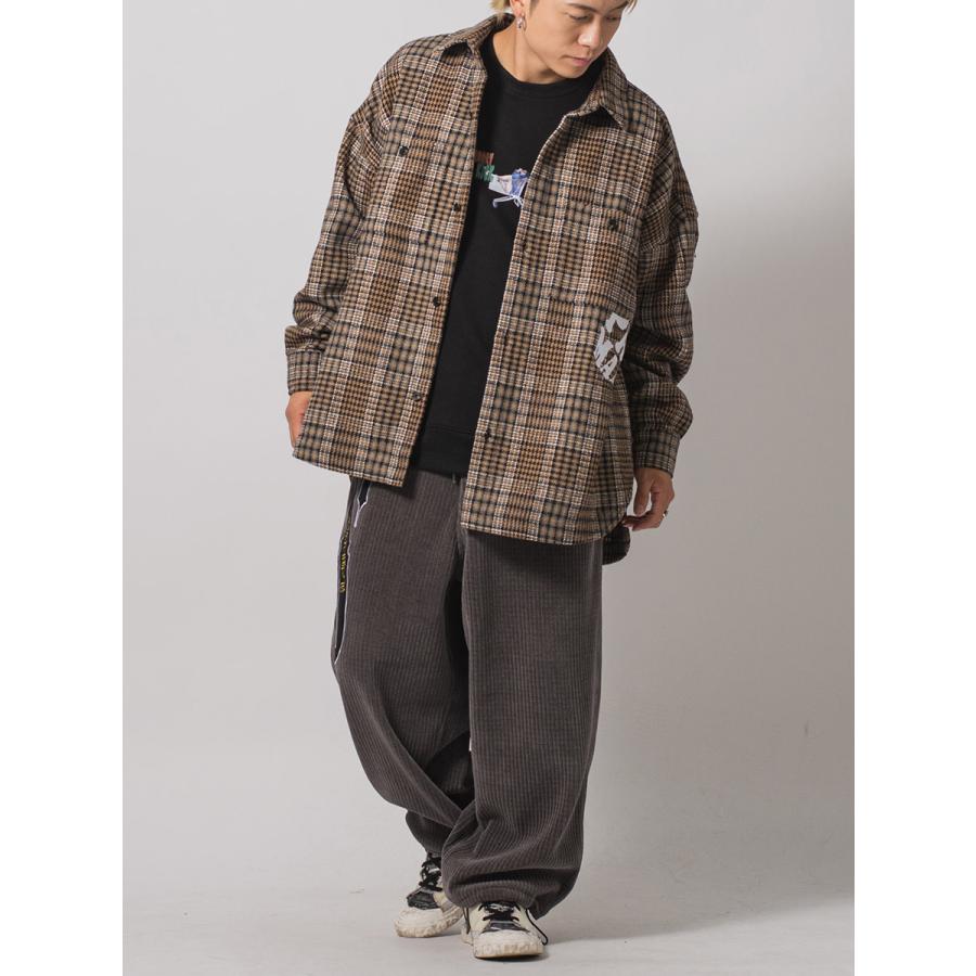 チェックCPOジャケット メンズ ビッグシルエット オーバーサイズ ストリート系 韓国ファッション 韓国系 RE730 セブンサーティー | RE730 | 07