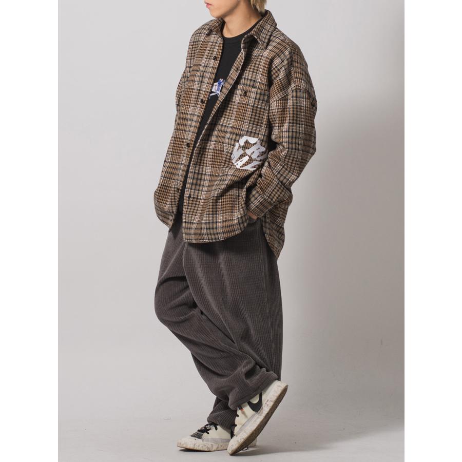 チェックCPOジャケット メンズ ビッグシルエット オーバーサイズ ストリート系 韓国ファッション 韓国系 RE730 セブンサーティー | RE730 | 09