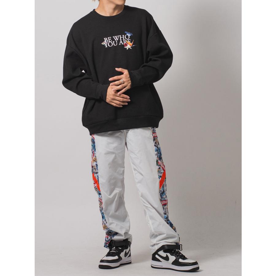 フォトコラージュワイドトレーナー メンズ ビッグシルエット オーバーサイズ ストリート系 韓国ファッション 韓国系 RE730 セブンサーティー | RE730 | 12