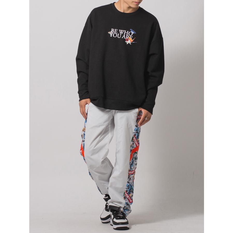 フォトコラージュワイドトレーナー メンズ ビッグシルエット オーバーサイズ ストリート系 韓国ファッション 韓国系 RE730 セブンサーティー | RE730 | 10