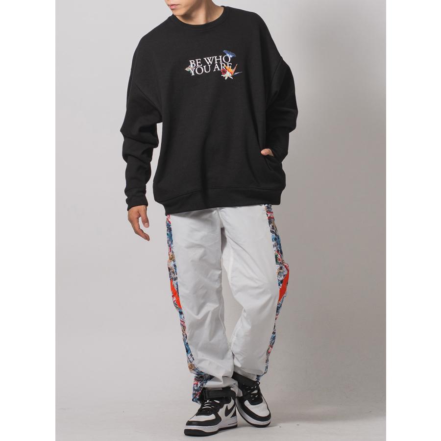 フォトコラージュワイドトレーナー メンズ ビッグシルエット オーバーサイズ ストリート系 韓国ファッション 韓国系 RE730 セブンサーティー | RE730 | 11