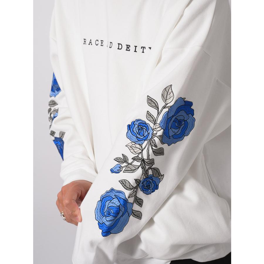 ローズ刺繍ワイドトレーナー メンズ ビッグシルエット オーバーサイズ ストリート系 韓国ファッション 韓国系 RE730 セブンサーティー | RE730 | 15