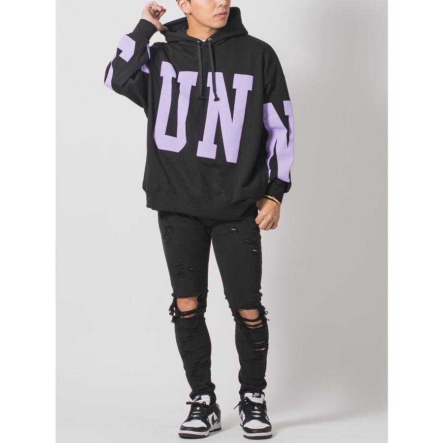 ビッグロゴプルパーカー メンズ ビッグシルエット オーバーサイズ ストリート系 韓国ファッション 韓国系 RE730 セブンサーティー | RE730 | 17