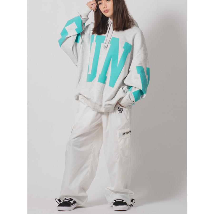 ビッグロゴプルパーカー メンズ ビッグシルエット オーバーサイズ ストリート系 韓国ファッション 韓国系 RE730 セブンサーティー | RE730 | 09