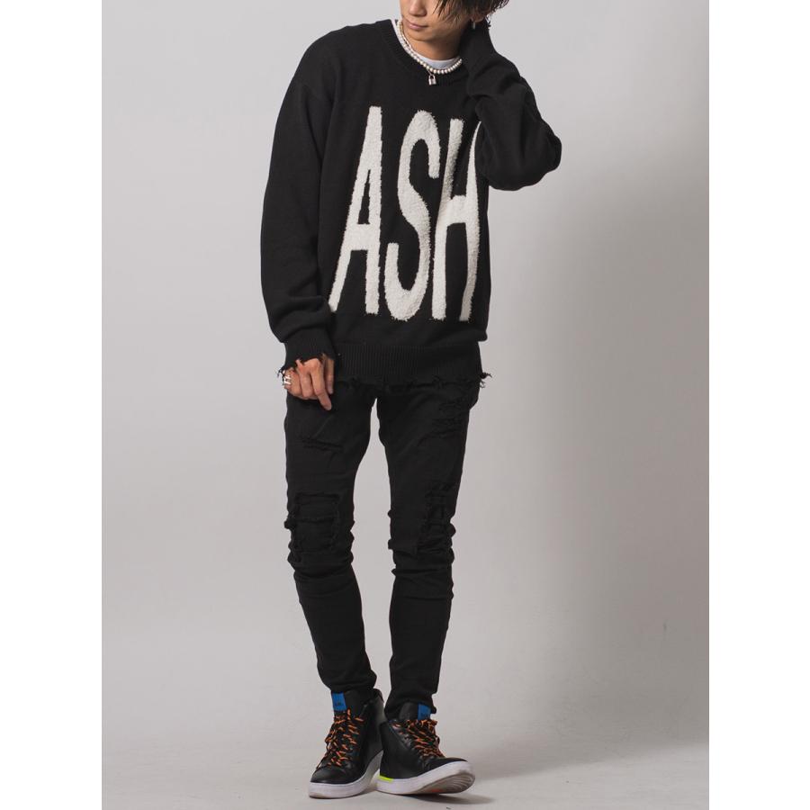 グランジ加工クルーネックセーター メンズ ビッグシルエット オーバーサイズ ストリート系 韓国ファッション 韓国系 RE730 セブンサーティー | RE730 | 12