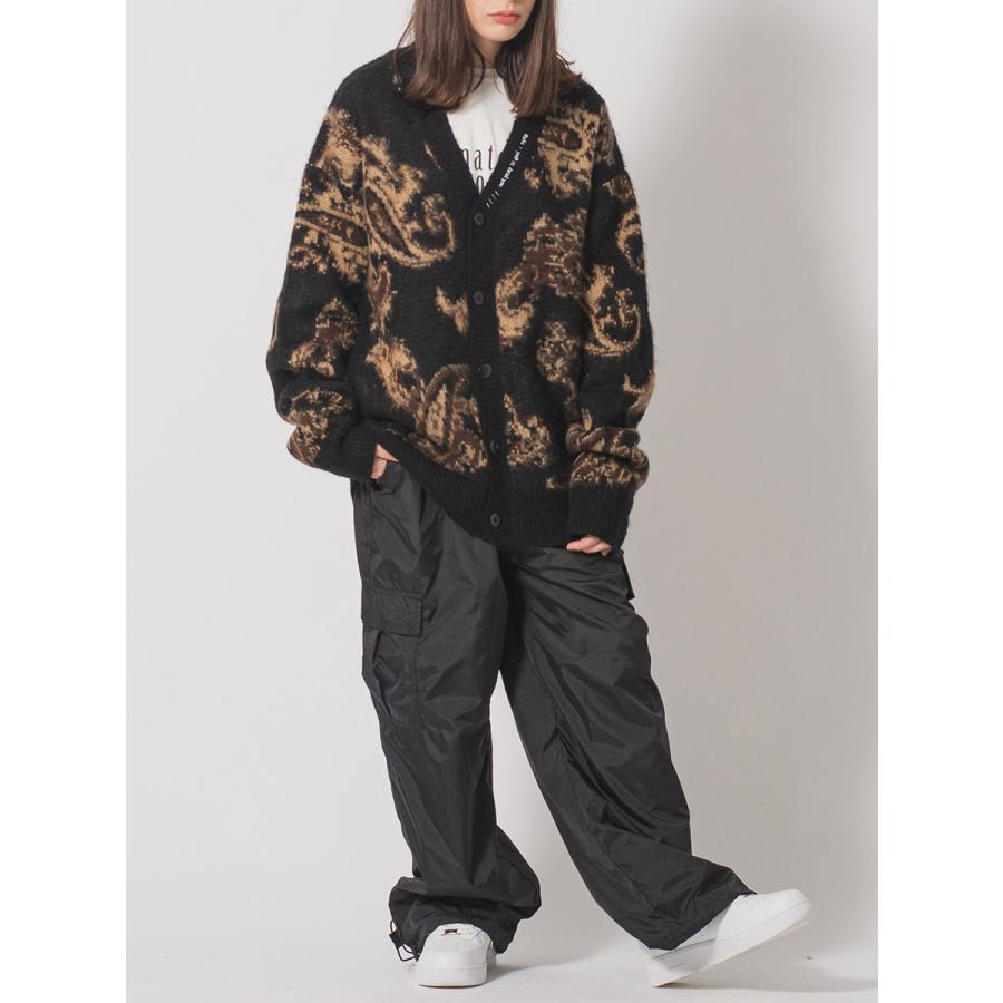 モヘアタッチ総柄ビッグカーディガン メンズ ビッグシルエット オーバーサイズ ストリート系 韓国ファッション 韓国系 RE730 セブンサーティー | RE730 | 21