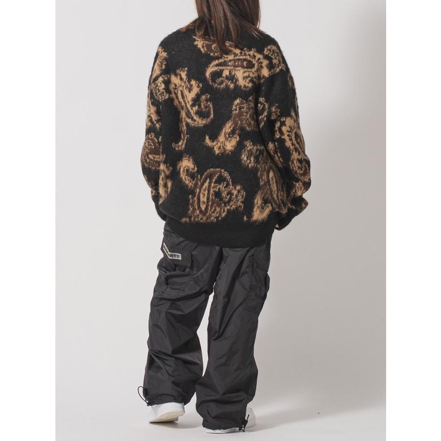 モヘアタッチ総柄ビッグカーディガン メンズ ビッグシルエット オーバーサイズ ストリート系 韓国ファッション 韓国系 RE730 セブンサーティー | RE730 | 22