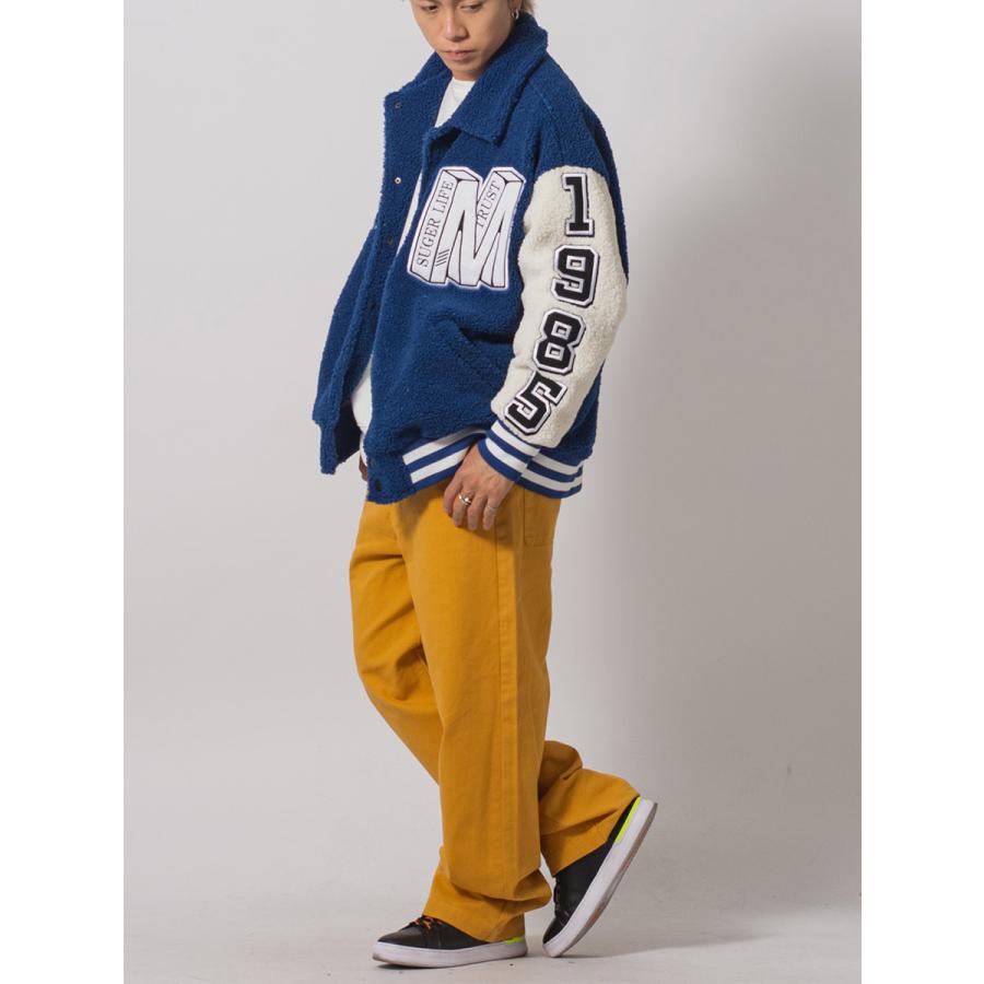 リングボアバーシティジャケット メンズ ビッグシルエット オーバーサイズ ストリート系 韓国ファッション 韓国系 RE730 セブンサーティー | RE730 | 14