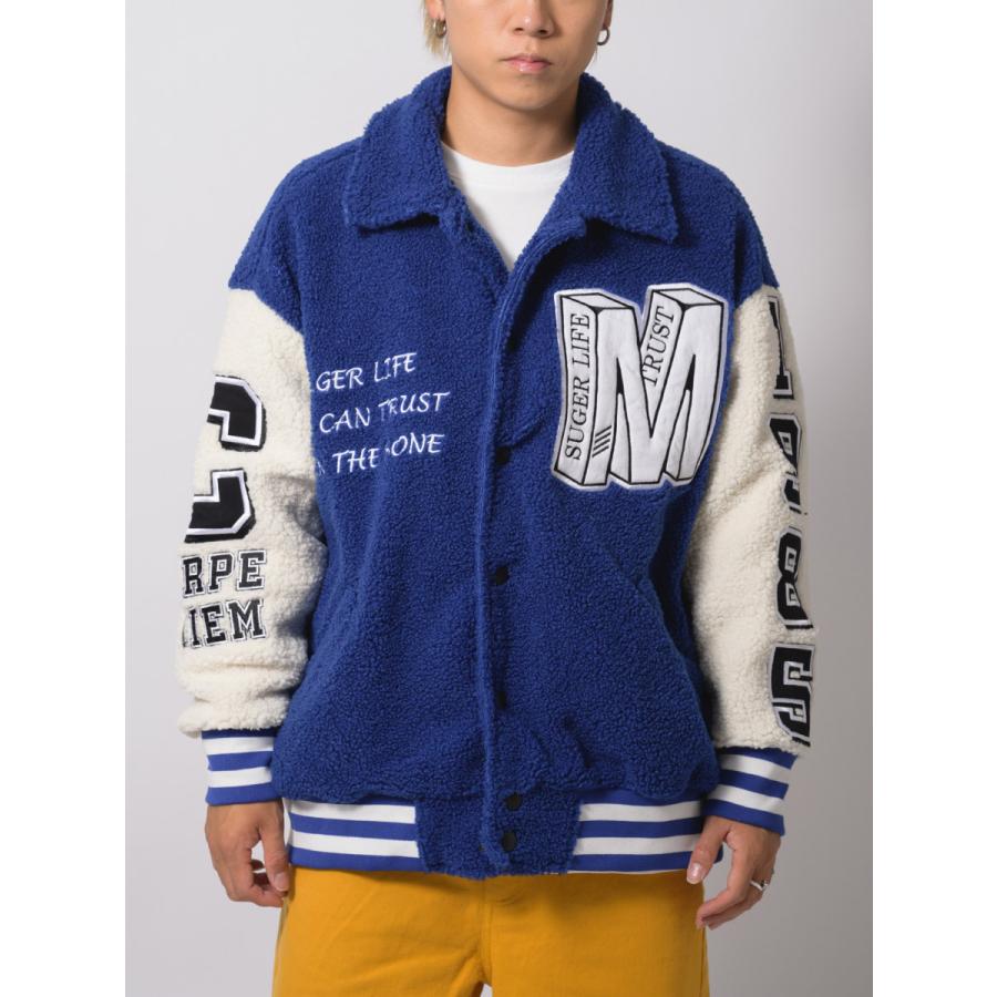 リングボアバーシティジャケット メンズ ビッグシルエット オーバーサイズ ストリート系 韓国ファッション 韓国系 RE730 セブンサーティー | RE730 | 17