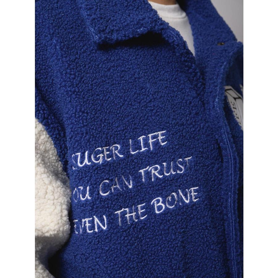 リングボアバーシティジャケット メンズ ビッグシルエット オーバーサイズ ストリート系 韓国ファッション 韓国系 RE730 セブンサーティー | RE730 | 19