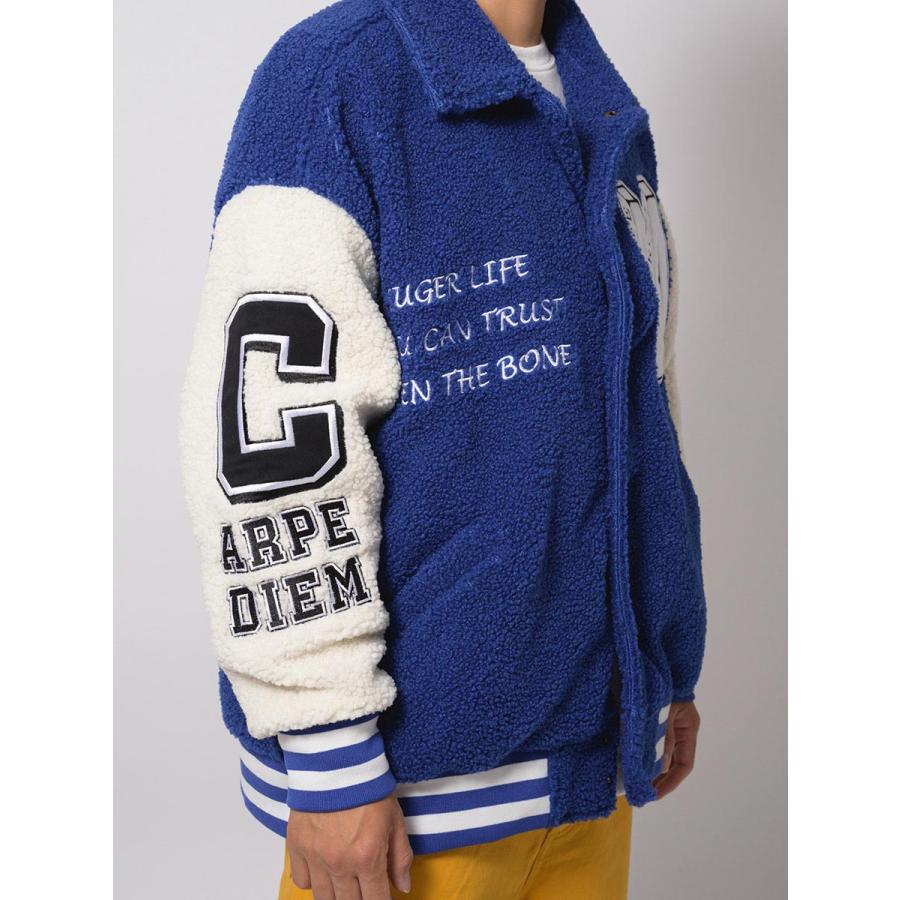 リングボアバーシティジャケット メンズ ビッグシルエット オーバーサイズ ストリート系 韓国ファッション 韓国系 RE730 セブンサーティー | RE730 | 21