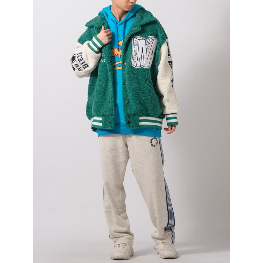 RE730 リングボアバーシティジャケット メンズ ビッグシルエット