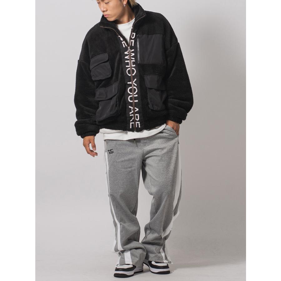 両面ボアトラックジャケット メンズ ビッグシルエット オーバーサイズ ストリート系 韓国ファッション 韓国系 RE730 セブンサーティー | RE730 | 12