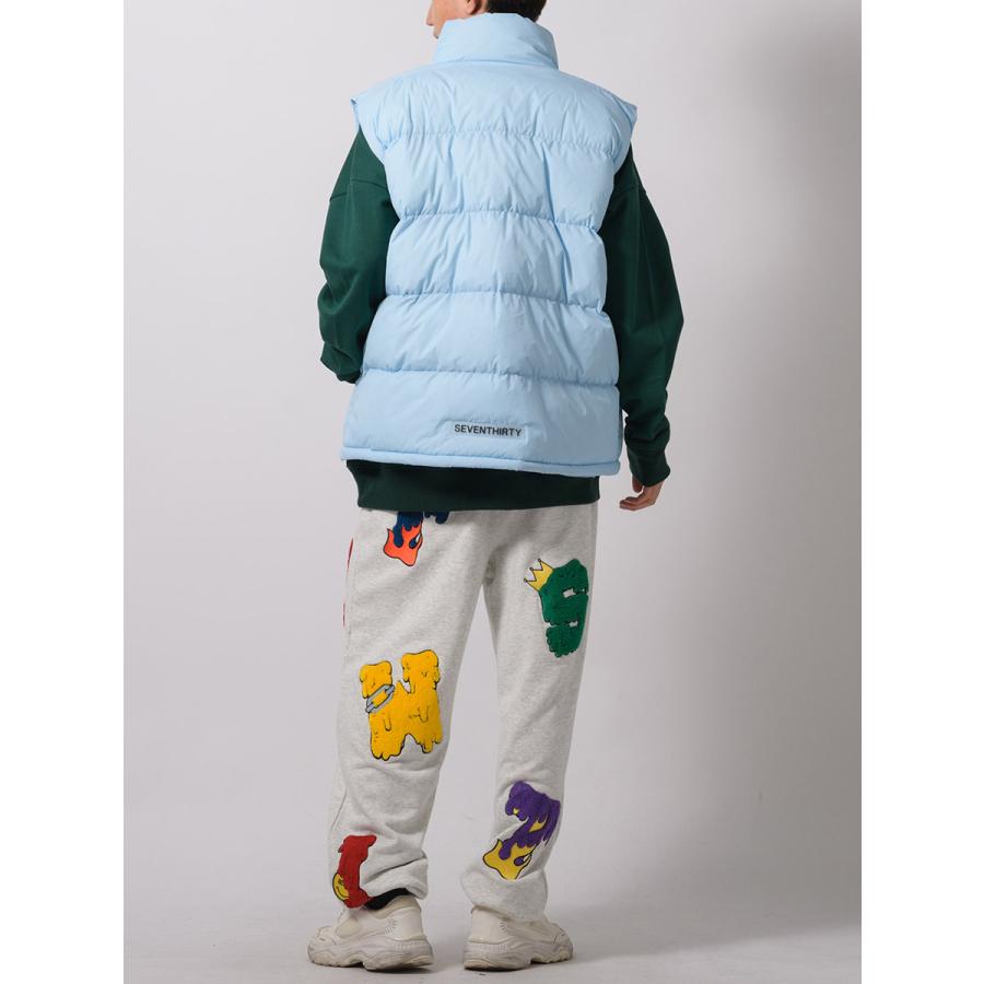 ナイロン中綿ベスト メンズ ビッグシルエット オーバーサイズ ストリート系 韓国ファッション 韓国系 RE730 セブンサーティー | RE730 | 12