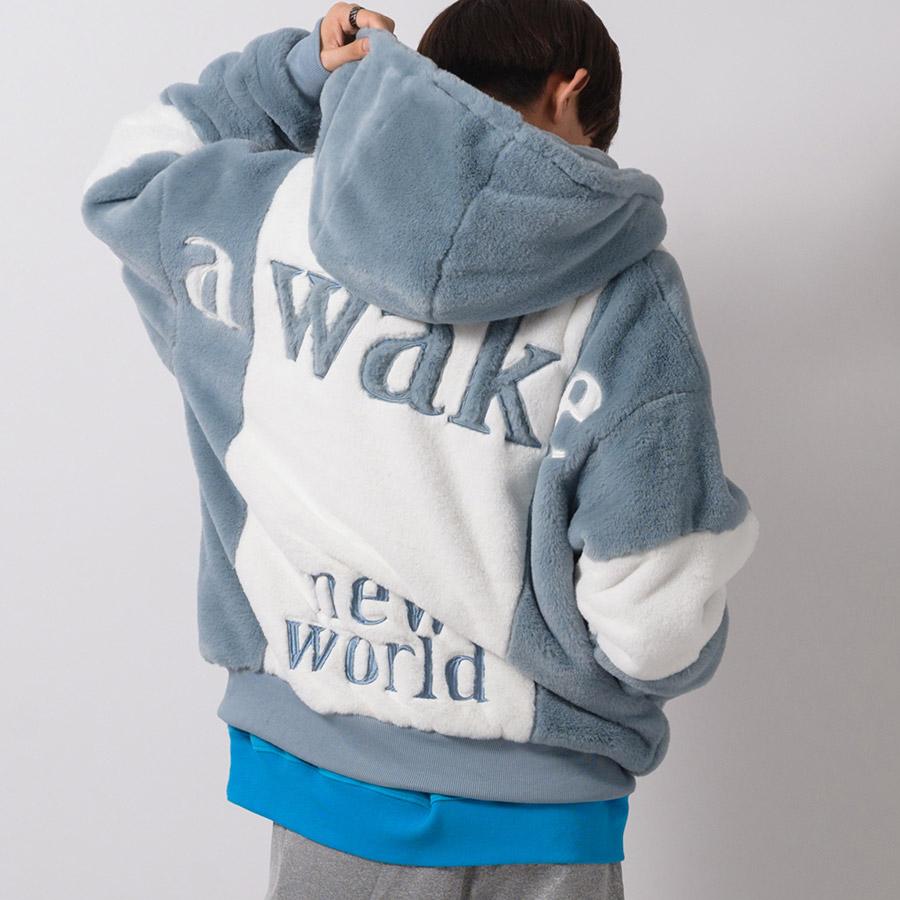 エコファー配色フードブルゾン メンズ ビッグシルエット オーバーサイズ ストリート系 韓国ファッション 韓国系 RE730 セブンサーティー | RE730 | 06