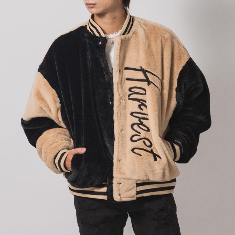 エコファーバーシティージャケット メンズ ビッグシルエット オーバーサイズ ストリート系 韓国ファッション 韓国系 RE730 セブンサーティー | RE730 | 07