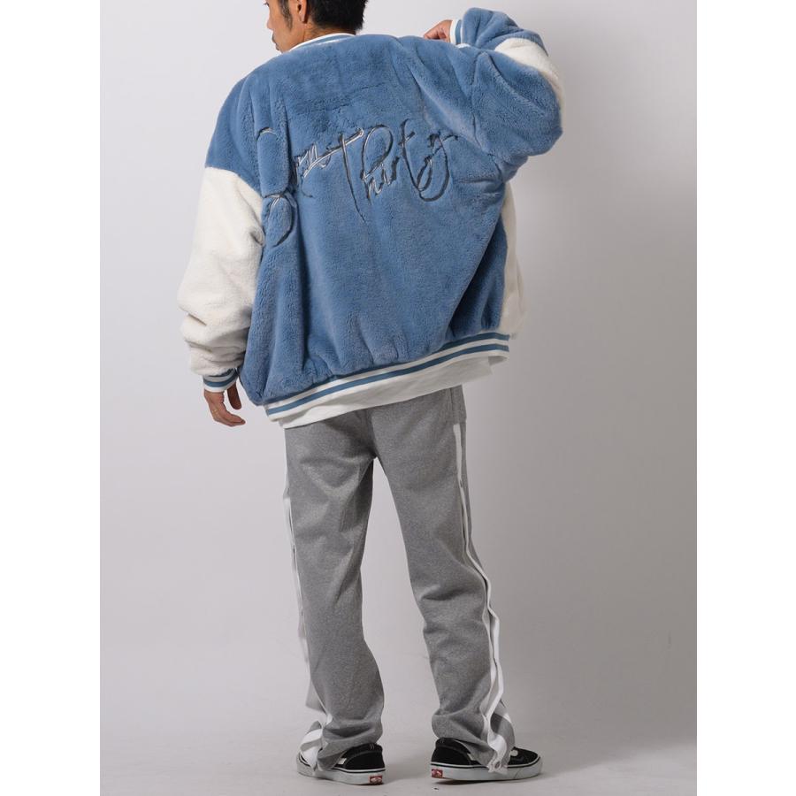 エコファーバーシティージャケット メンズ ビッグシルエット オーバーサイズ ストリート系 韓国ファッション 韓国系 RE730 セブンサーティー | RE730 | 12