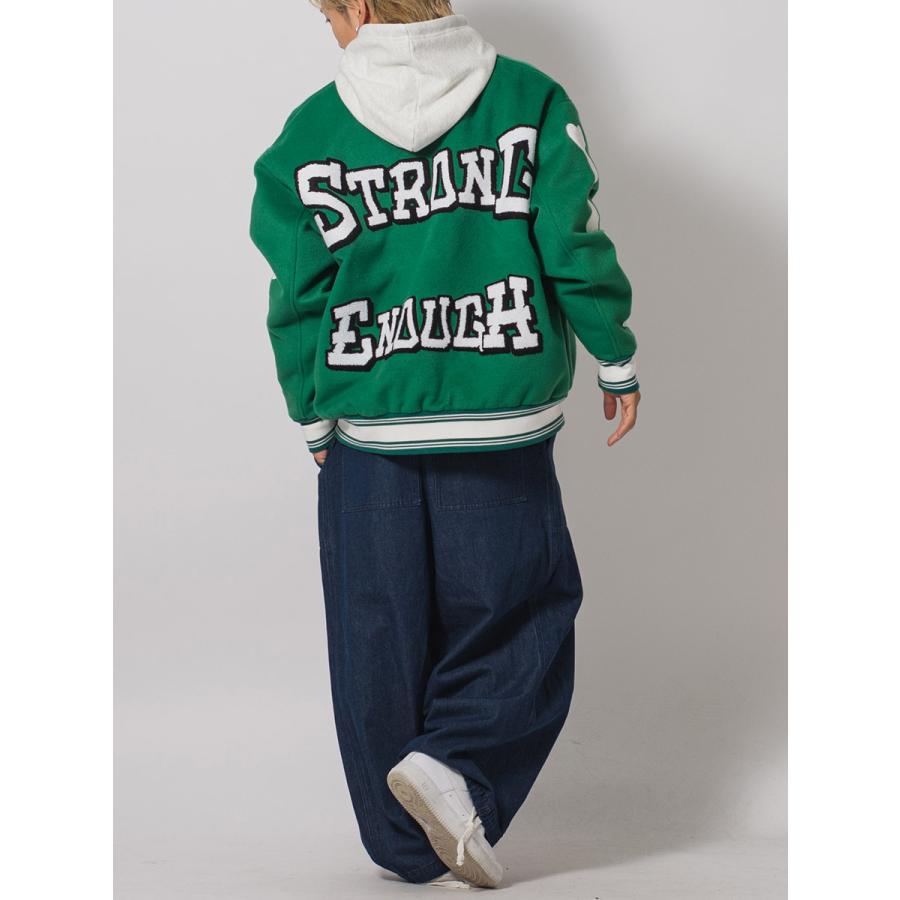 ボーンロゴバーシティジャケット メンズ ビッグシルエット オーバーサイズ ストリート系 韓国ファッション 韓国系 RE730 セブンサーティー | RE730 | 15