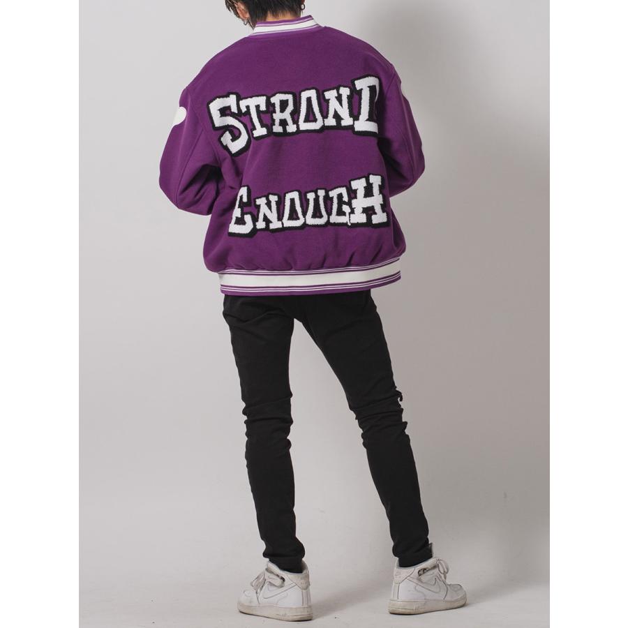 ボーンロゴバーシティジャケット メンズ ビッグシルエット オーバーサイズ ストリート系 韓国ファッション 韓国系 RE730 セブンサーティー | RE730 | 13