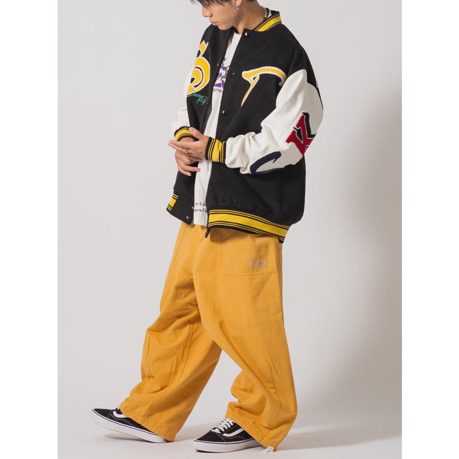 アーチロゴバーシティジャケット メンズ ビッグシルエット オーバーサイズ ストリート系 韓国ファッション 韓国系 RE730 セブンサーティー | RE730 | 13