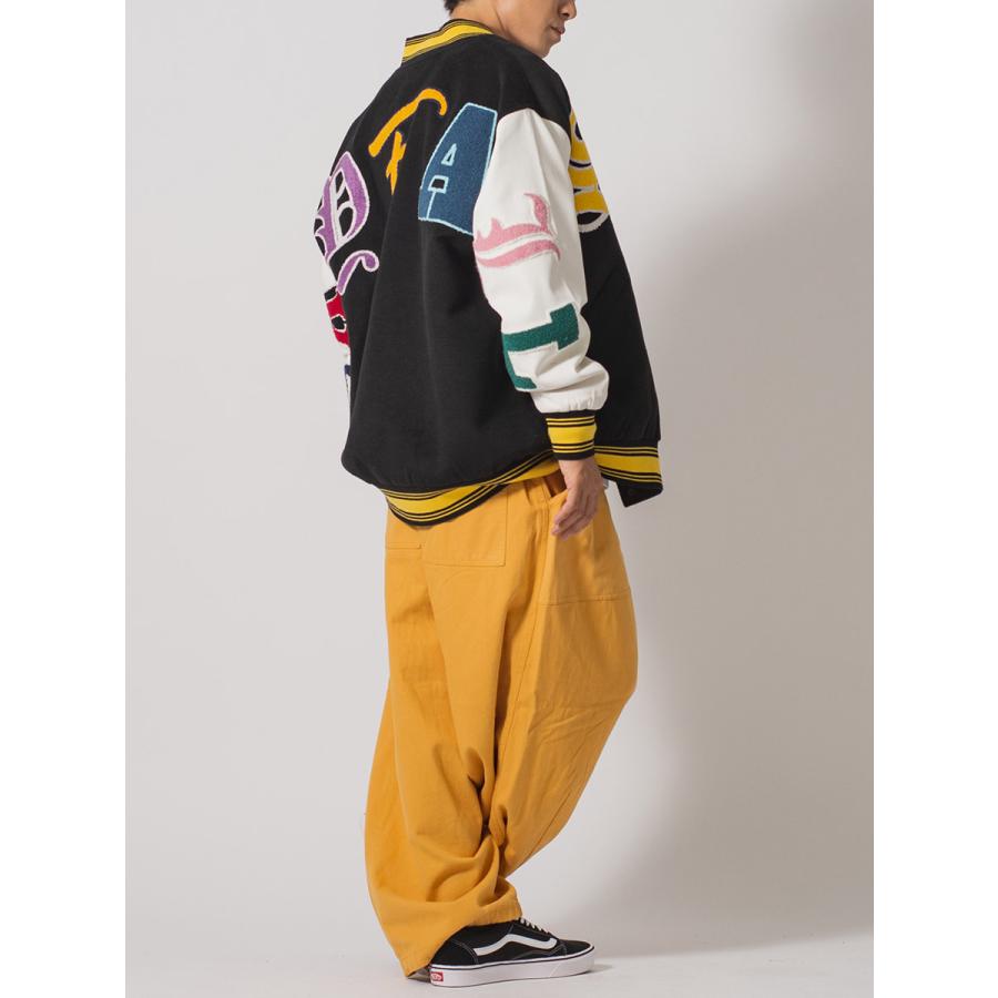 アーチロゴバーシティジャケット メンズ ビッグシルエット オーバーサイズ ストリート系 韓国ファッション 韓国系 RE730 セブンサーティー | RE730 | 14