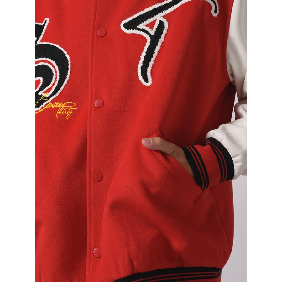 アーチロゴバーシティジャケット メンズ ビッグシルエット オーバーサイズ ストリート系 韓国ファッション 韓国系 RE730 セブンサーティー | RE730 | 19