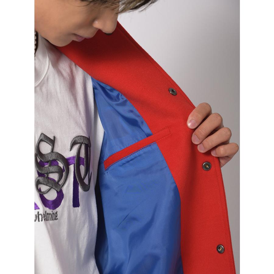 RE730 アーチロゴバーシティジャケット メンズ ビッグシルエット