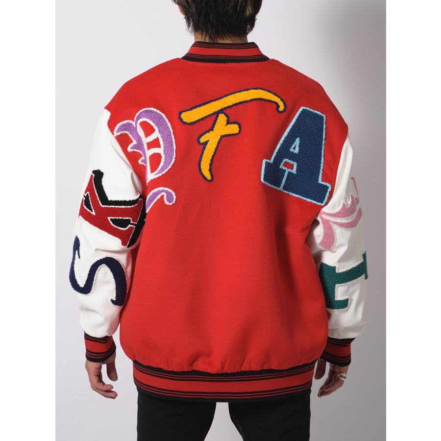 アーチロゴバーシティジャケット メンズ ビッグシルエット オーバーサイズ ストリート系 韓国ファッション 韓国系 RE730 セブンサーティー | RE730 | 21