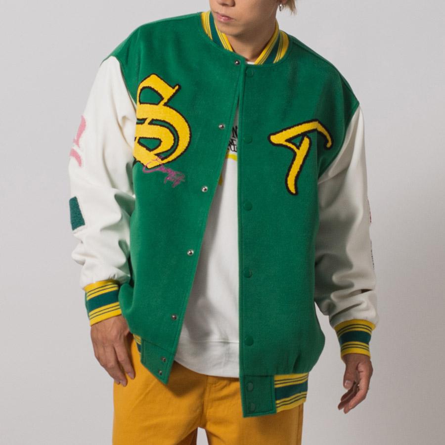 アーチロゴバーシティジャケット メンズ ビッグシルエット オーバーサイズ ストリート系 韓国ファッション 韓国系 RE730 セブンサーティー | RE730 | 05