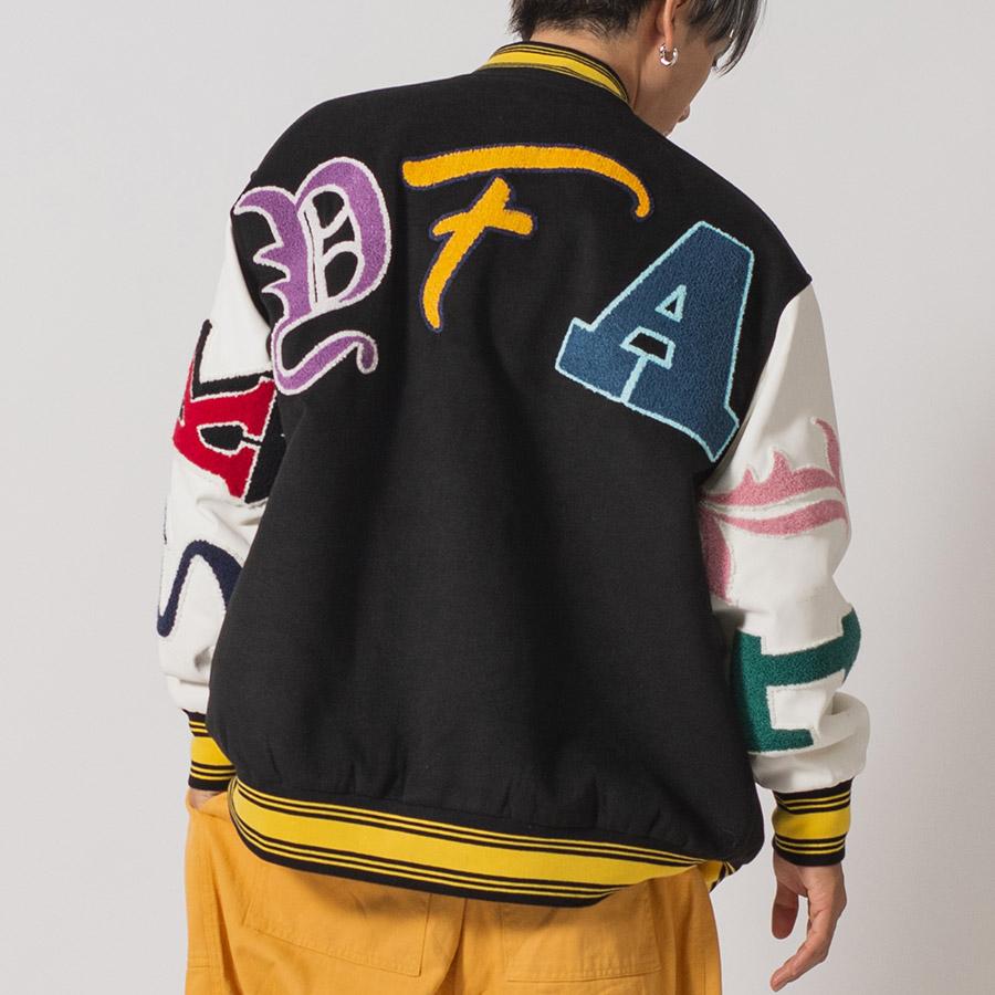 アーチロゴバーシティジャケット メンズ ビッグシルエット オーバーサイズ ストリート系 韓国ファッション 韓国系 RE730 セブンサーティー | RE730 | 06