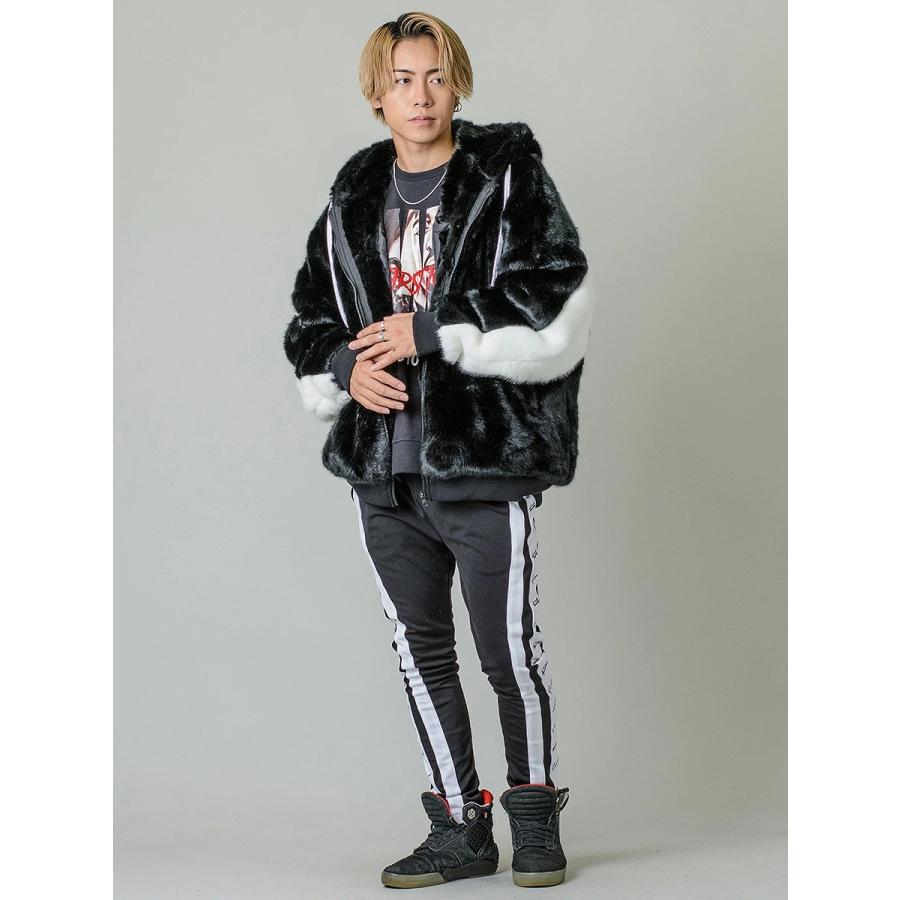 ファー パーカー ジャケット メンズ ビッグシルエット ストリート 韓国ファッション ホワイト ピンク ブラック ワイン グレー他  白 黒 赤 M L XL | RE730 | 20
