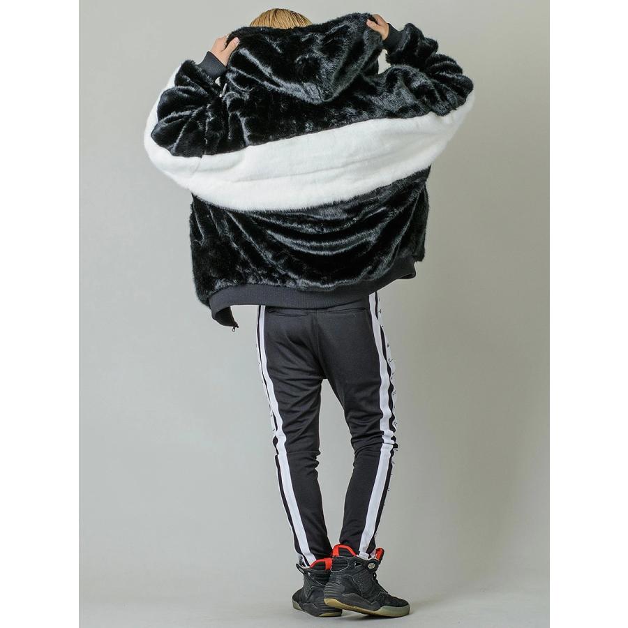 ファー パーカー ジャケット メンズ ビッグシルエット ストリート 韓国ファッション ホワイト ピンク ブラック ワイン グレー他  白 黒 赤 M L XL | RE730 | 21