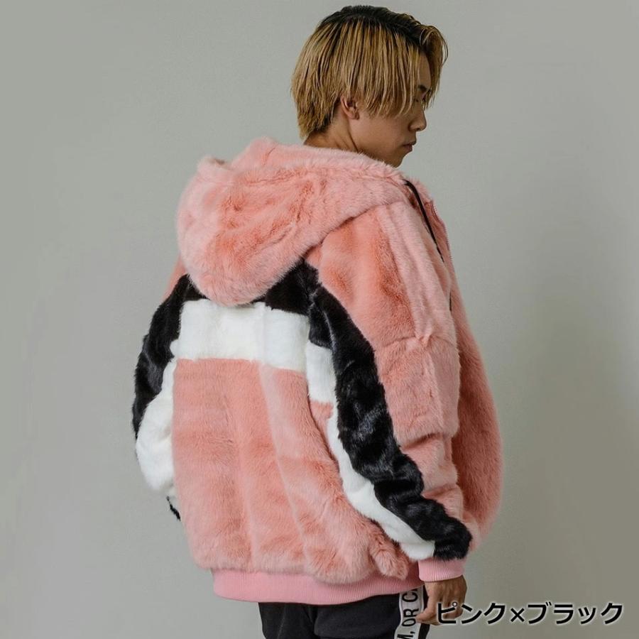 ファー パーカー ジャケット メンズ ビッグシルエット ストリート 韓国ファッション ホワイト ピンク ブラック ワイン グレー他 白 黒 赤 M L Xl Be504 メンズジャケット バッグ 鞄 のhk 通販 Yahoo ショッピング