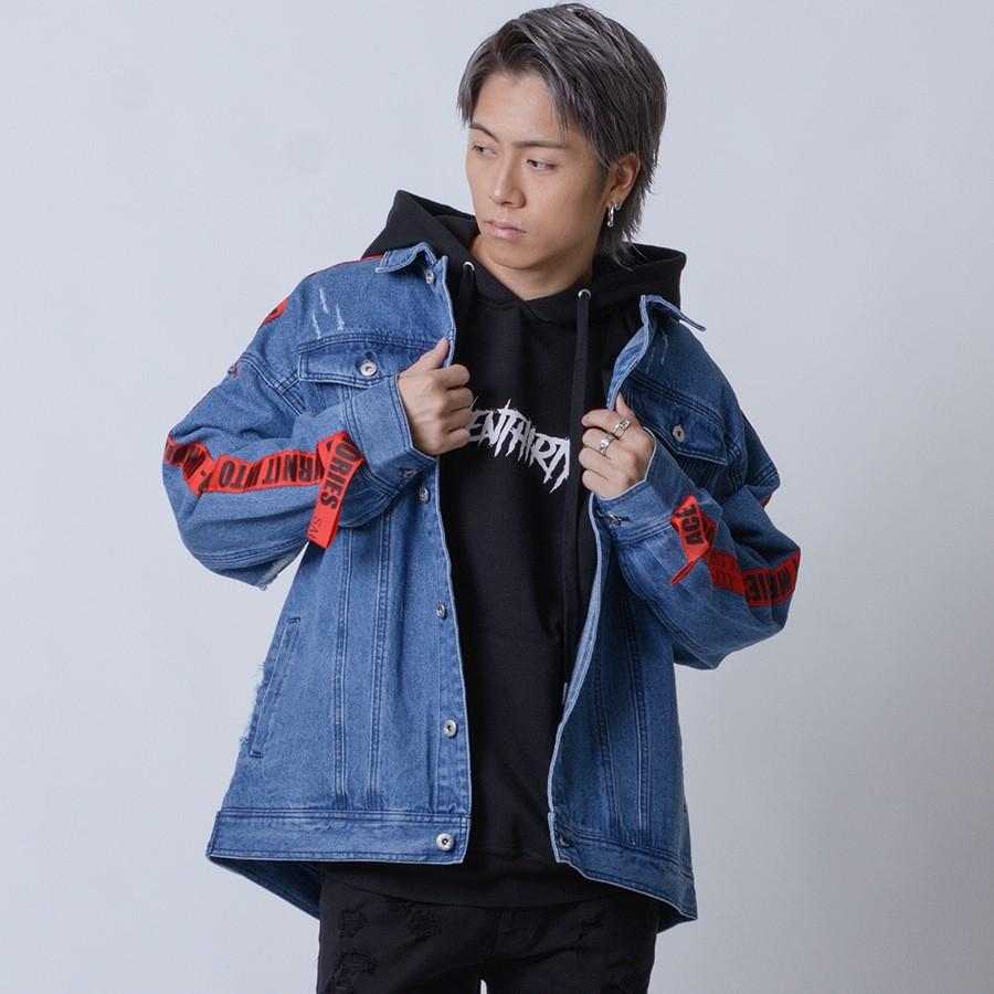 RE730 Gジャン デニムジャケット メンズ 秋 春 ブルー 青 ブラック 黒